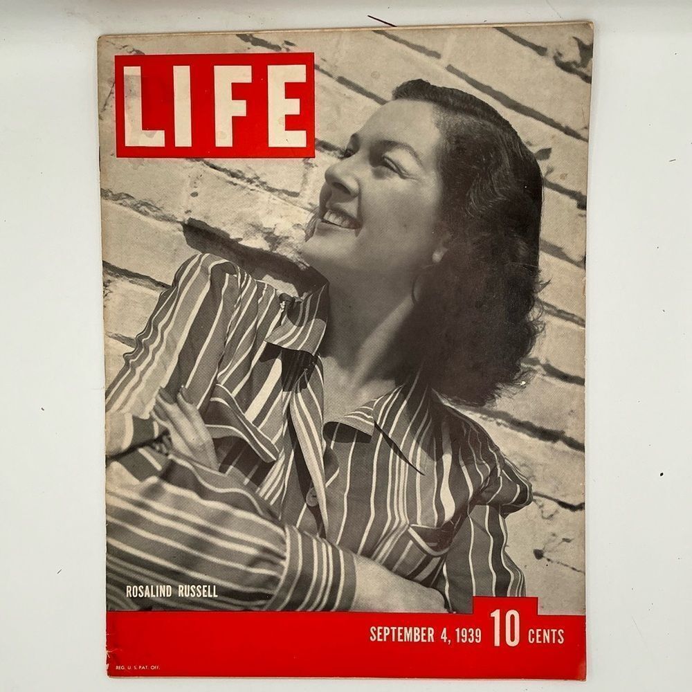 VTG 1930s LIFE Magazine September 4 1939 Rosalind Russel
